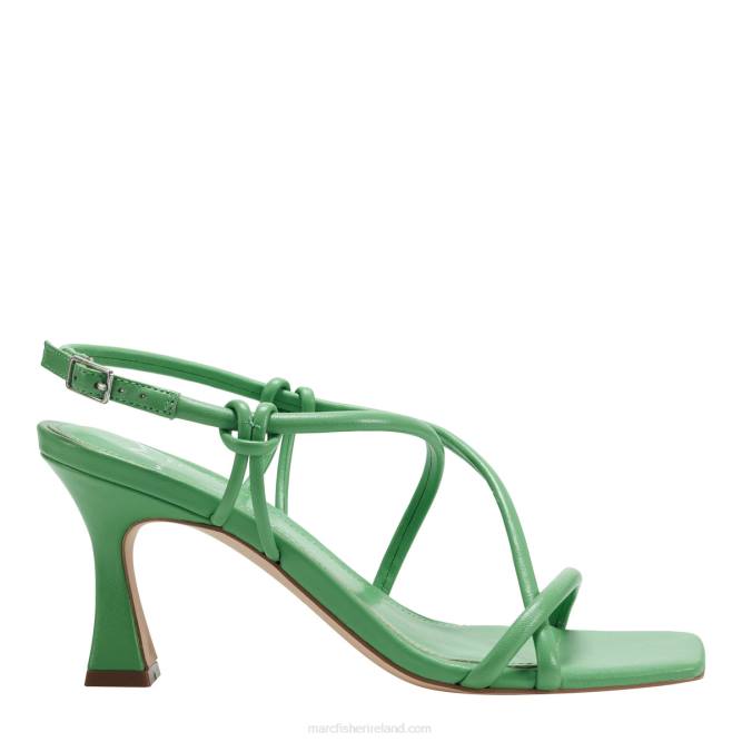 Green Leather Dayne Slingback Heeled Sandal Marc Fisher Women L2XH381