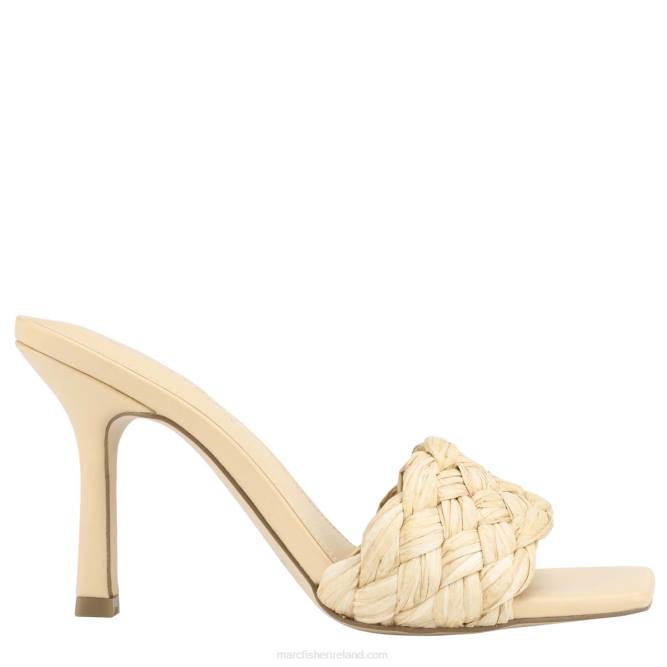 Light Natural Barsana Heeled Slide Sandal Marc Fisher Women L2XH506