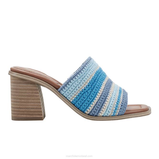Medium Blue Marnett Block Heel Sandal Marc Fisher Women L2XH490