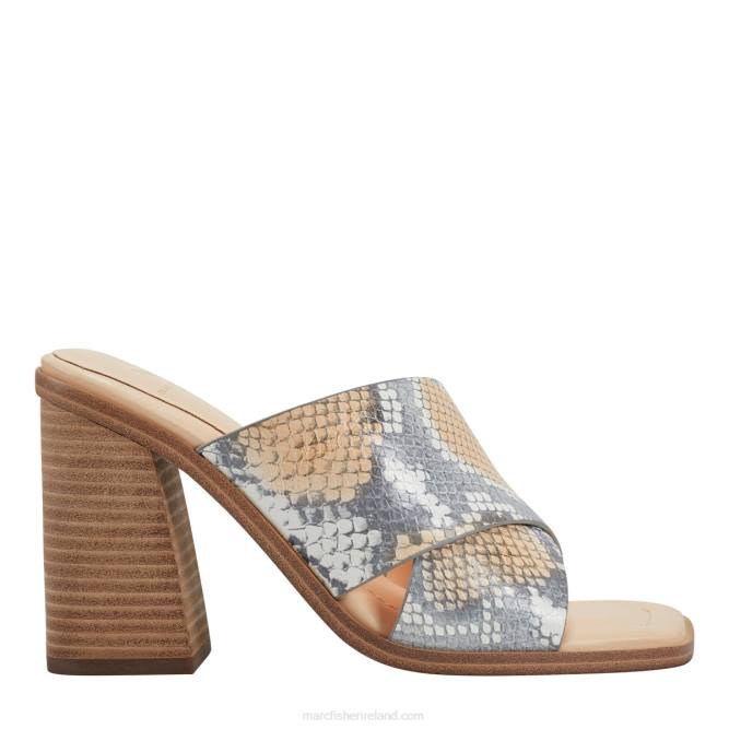 Multi Snake Barli Heeled Slide Sandal Marc Fisher Women L2XH480