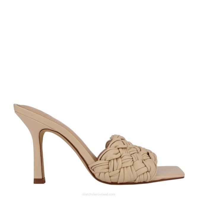 Natural Leather Draya Square Toe Slide Marc Fisher Women L2XH541