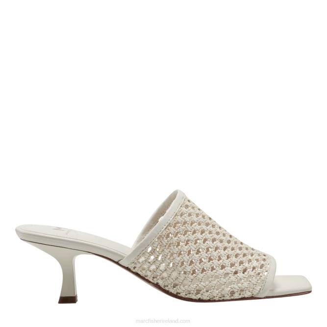 New Cream Juliette Heeled Slide Sandal Marc Fisher Women L2XH488