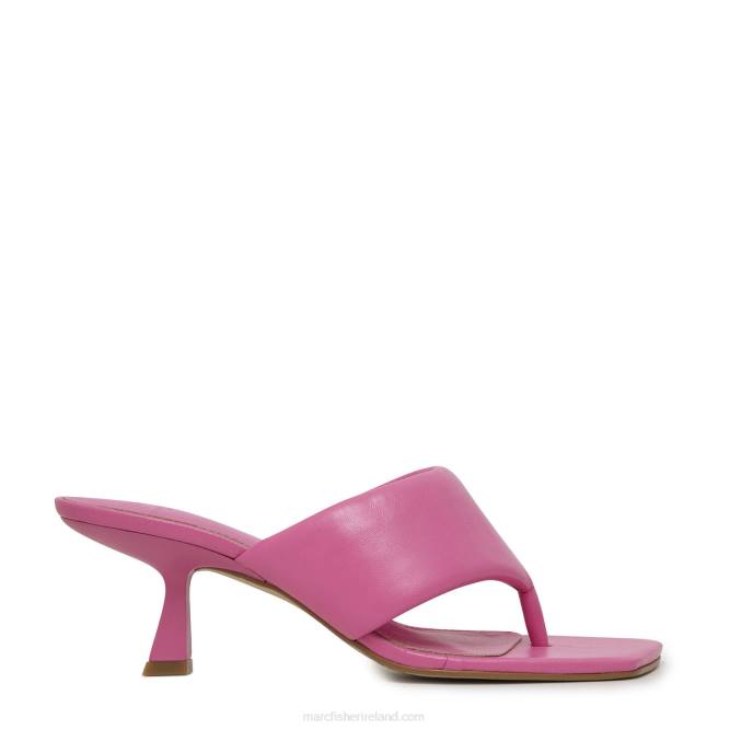 Pink Leather Cici Heeled Sandal Marc Fisher Women L2XH528