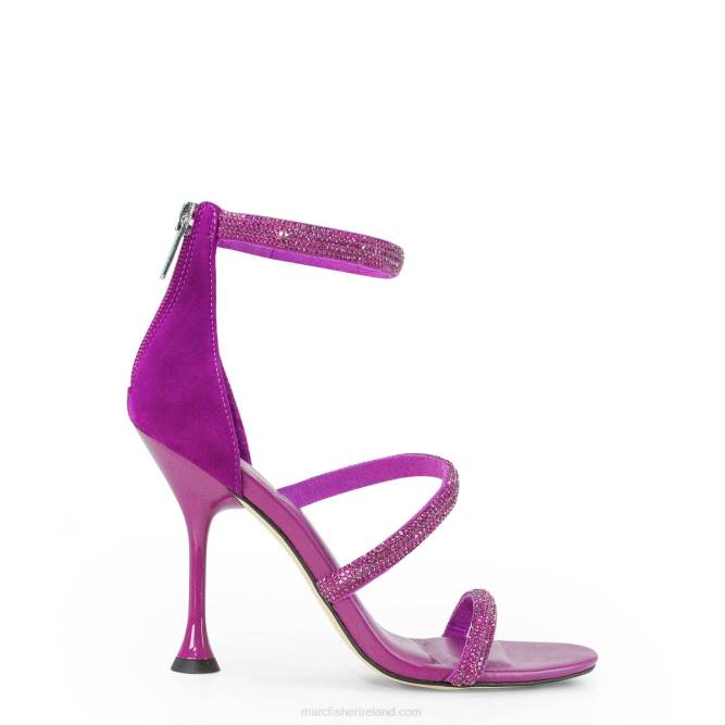 Purple Carita Ankle Strap Heeled Sandal Marc Fisher Women L2XH413