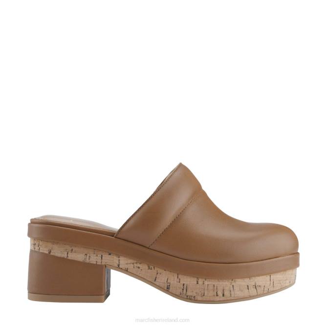 Tan Leather Beckett Clog Marc Fisher Women L2XH540