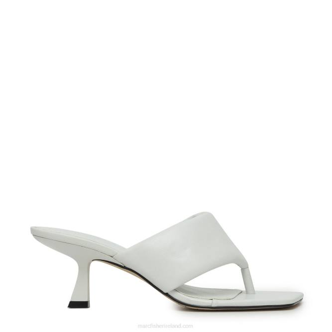 White Leather Cici Heeled Sandal Marc Fisher Women L2XH531