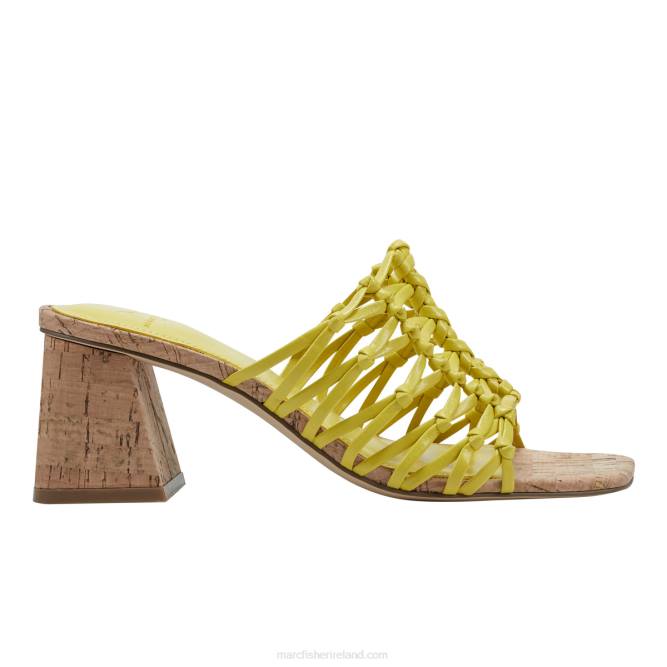 Yellow Colica Block Heel Sandal Marc Fisher Women L2XH477