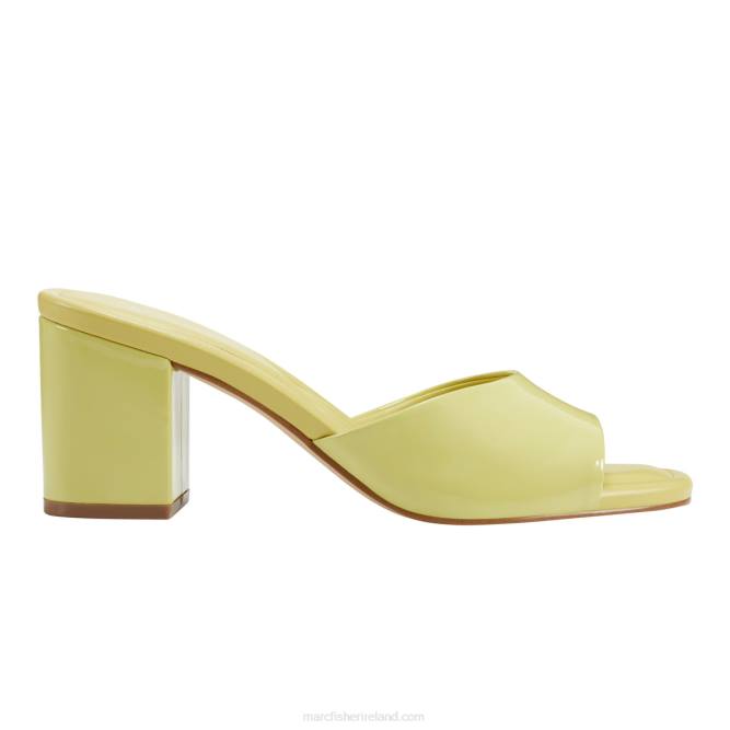 Yellow Fynn Block Heel Sandal Marc Fisher Women L2XH475