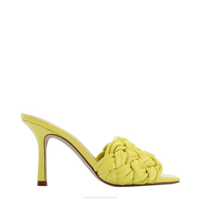 Yellow Leather Draya Square Toe Slide Marc Fisher Women L2XH518